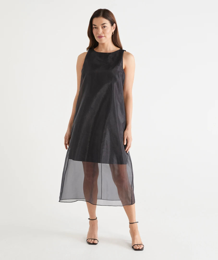 Sheer Overlay Dress