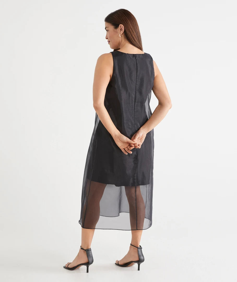 Sheer Overlay Dress