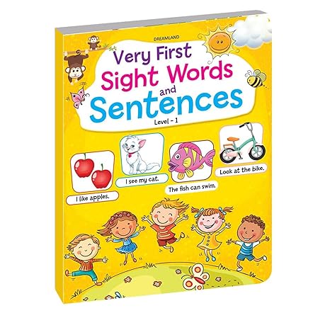 Very First Sight Words Sentences Level - 1 Book for Children Age 4 -7 years|With Vocabulary Development Activities for Kids