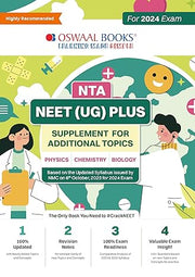 Oswaal NTA NEET (UG) PLUS Supplement for Additional Topics (Physics, Chemistry, Biology) (For 2024 Exam) | As Per NMC NEET updated Syllabus 