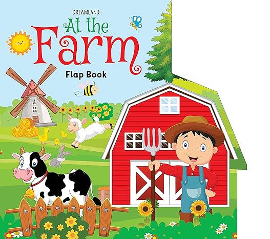 At the Farm - Lift The Flap Book for Kids Age 3-6 Years with Bright and Colourful Pictures- Early Learning Novelty Book for Children