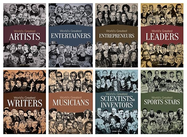 Worlds Greatest Library A Collection of 200 Inspiring Personalities Box Set of 8 Biographies 