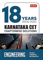 MTG 18 Years Karnataka CET Chapterwise Solutions Physics, Chemistry & Mathematics - KCET Previous Year Solved Papers, KCET Engineering Entrance Exam Books 2024 